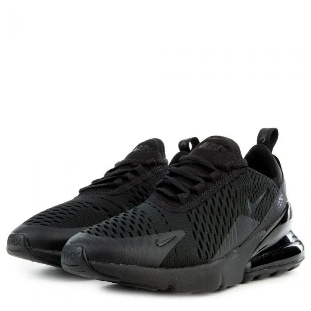 Nike Air Max 270 (GS) Triple Black Sneakers Shoes Size 4Y Womens 6 BQ5776 001